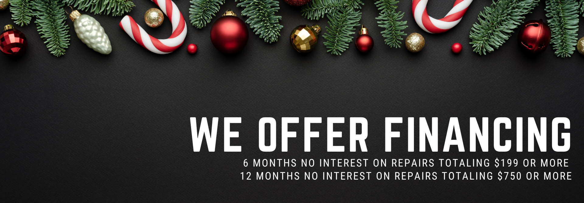 Holiday Financing Banner 2024